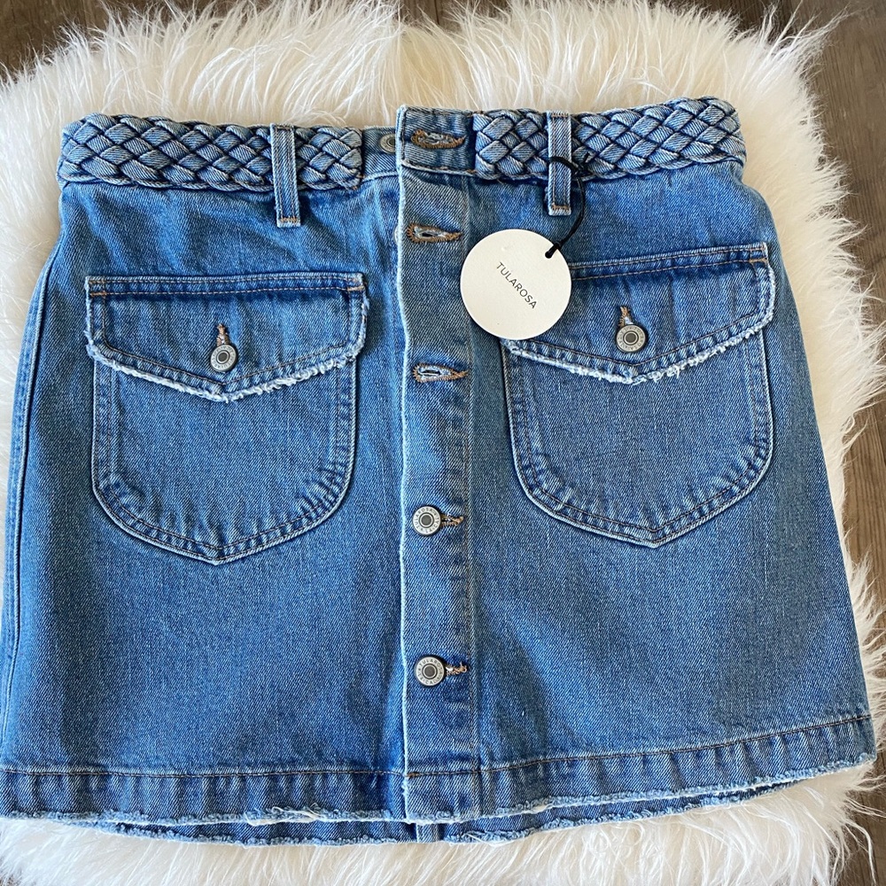 Tularosa button down jean skirt never worn